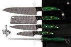 WP-Knives Custom Handmade Damascus Steel Splendid Kitchen Set Knives Lots of 5