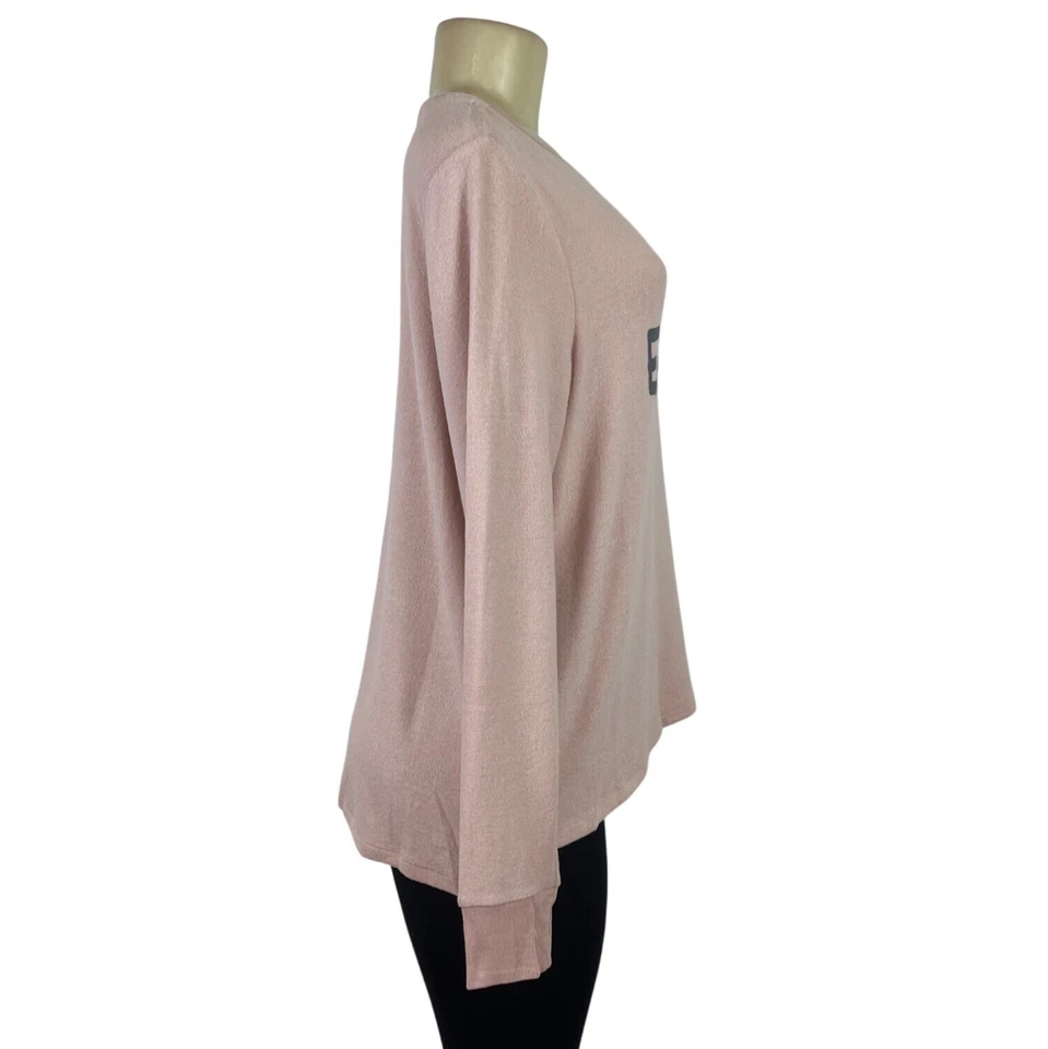 Мир любовь мира женщин розовый длинным рукавом "Love друг друга" толстовка Sz S - Изображение 2 из 4