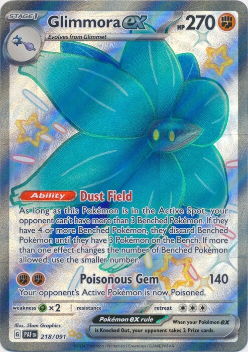 Glimmora ex 218/091 Shiny Ultra Rare Paldean Fates