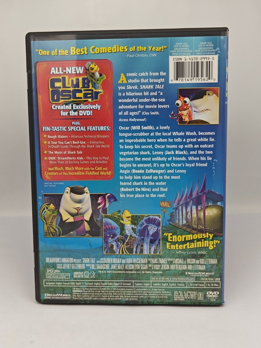 Shark Tale (DVD, Full Frame, 2004) Will Smith, Renée Zellweger