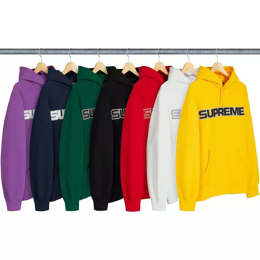 SUPREME Perforated Leather Hood Sweat XL