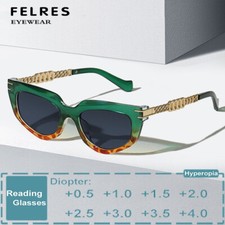 Women Cat Eye Tinted Reading Glasses Fashion Personality Presbyopic Sunglasses