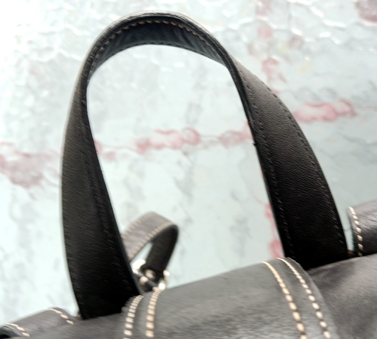 Coach 3559 Small Vintage Soho Black Leather Trim Backpack W