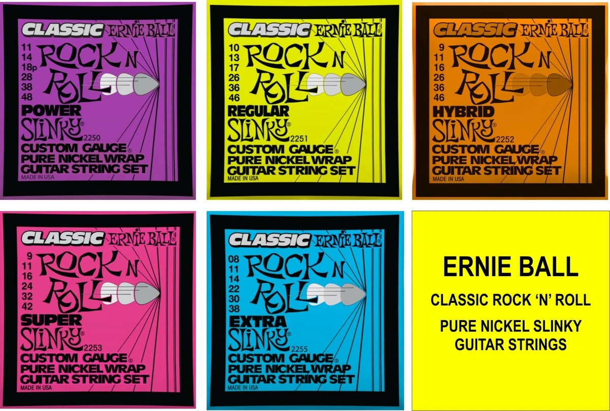 Ernie Ball Regular Slinky Classic Rock and Roll Pure Nickel Wound Elec