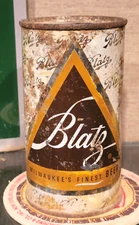 1960 BLATZ STEEL FLAT TOP BEER CAN BLATZ BREWING MILWAUKEE WISCONSIN