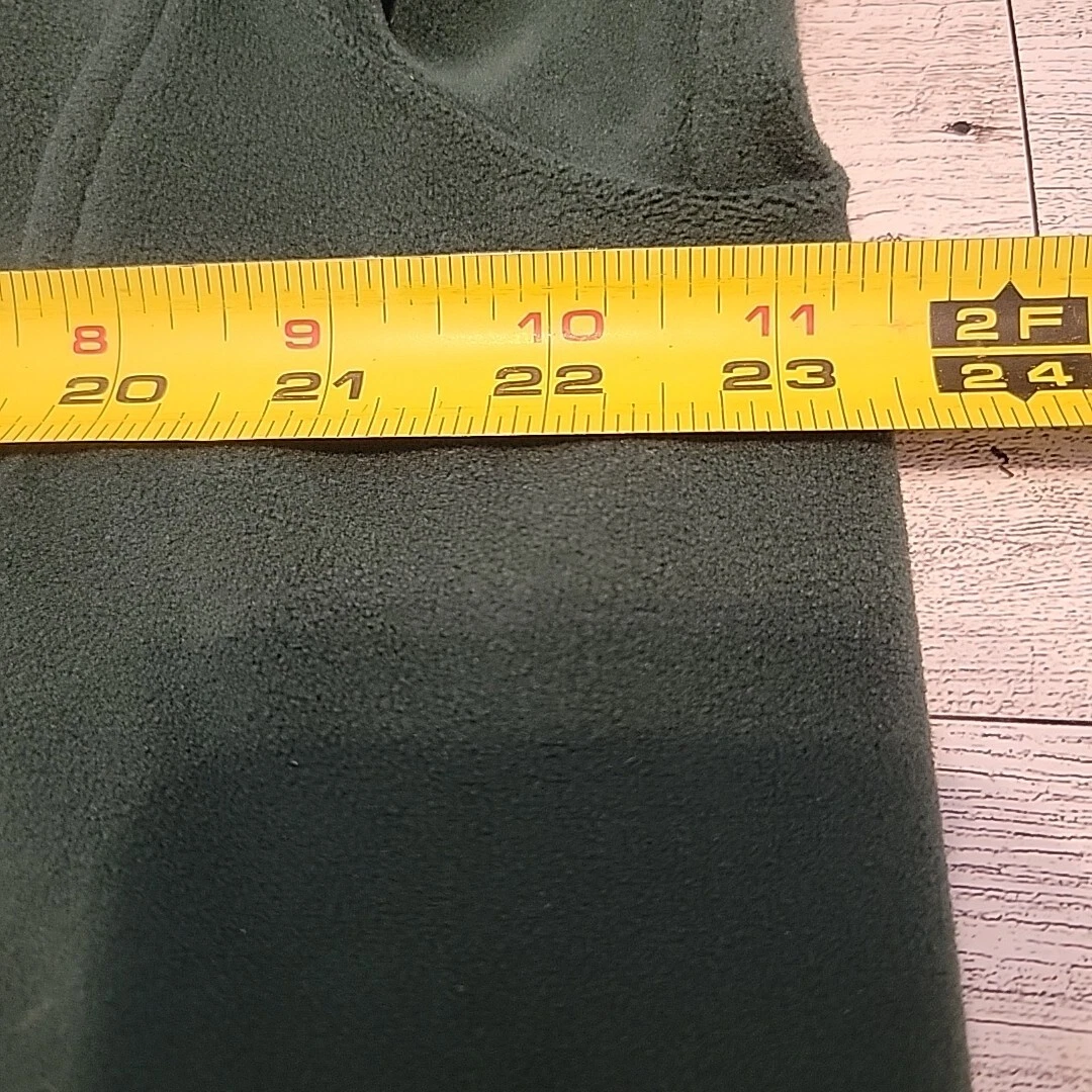 L.L. Bean Jacket Adult Large Green Fleece Full Zip Mock Neck Long Sleeve Mens image 9