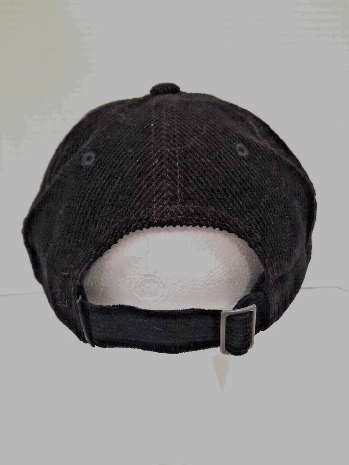 Sombrero de Pana NIXON 6 Paneles Correa Ajustable GORRA NEGRA Foto 4 de 4