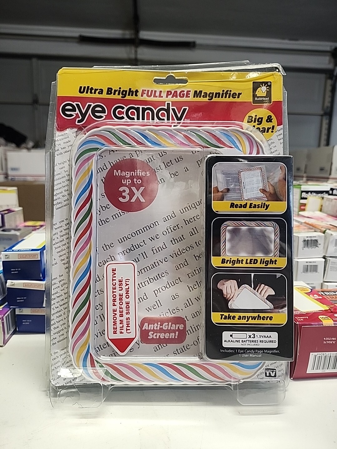 Eye Candy UltraBright FullPage Magnifier, Magnifies Up To 3X