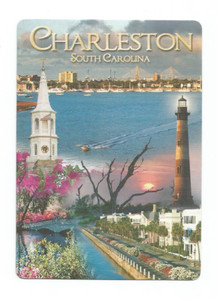 bridge deck Souvenir Playing Cards from Charleston, SC, Morris Island lighthouse