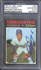 1971 O=Pee-Chee #341 PSA/DNA Authenticated Autograph Steve Garvey