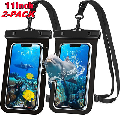 2X Waterproof Floating Pouch Dry Bags Case Cover Touchscreen For iPhone Samsung