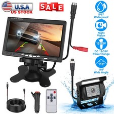 Auto Car Wireless Backup Camera System 7" Screen LCD Monitor Rear View Camera