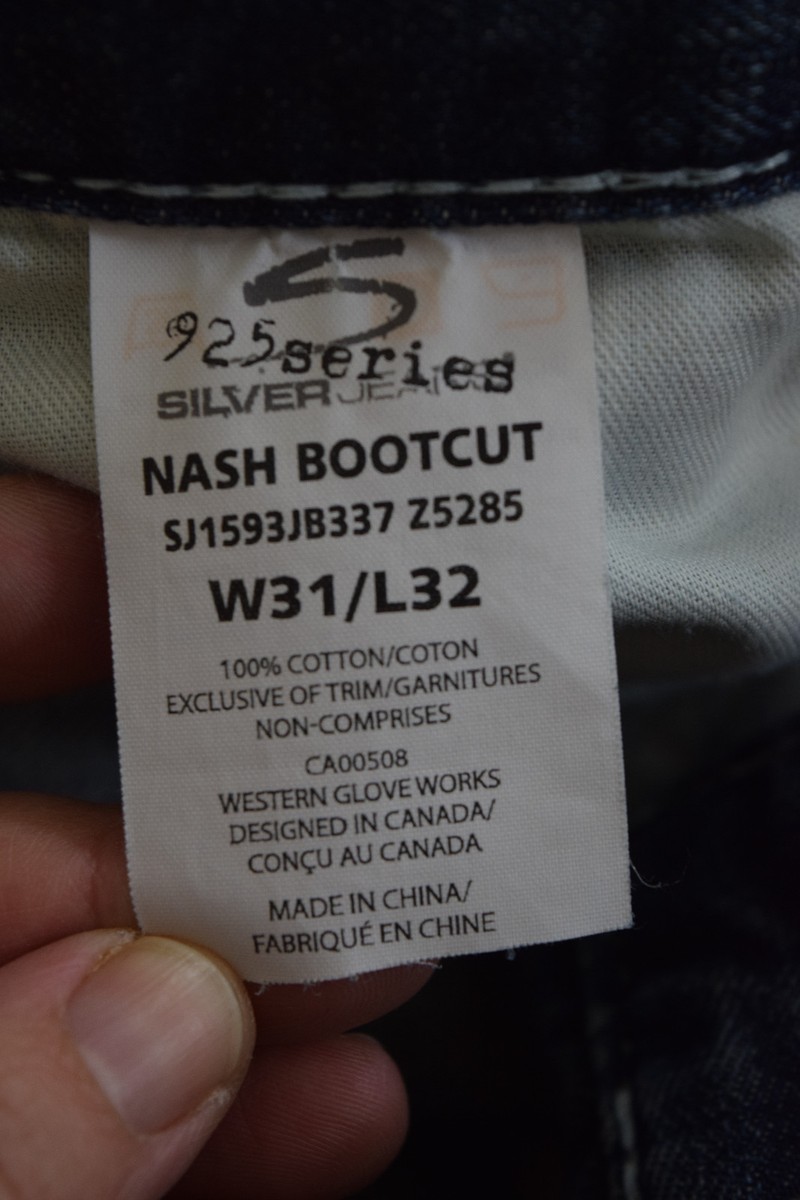Silver Nash Mens Denim Boot cut Distressed Boot Cut Jeans 31 | eBay