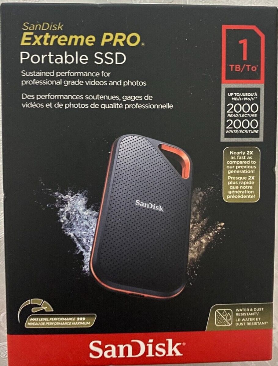 SSD SanDisk 1TB Extreme Pro Portable NVMe SSD up to 2000MB/s SDSSDE81-1T00-G25 SSD SanDisk 1TB Extreme Pro Portable NVMe SSD up to 2000MB/s SDSSDE81-1T00-G25