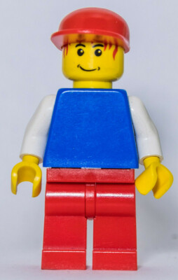 LEGO  -Minifigur Torso blau Arm weiß Helm rot Deluxe Starter Set 7795 - pln109