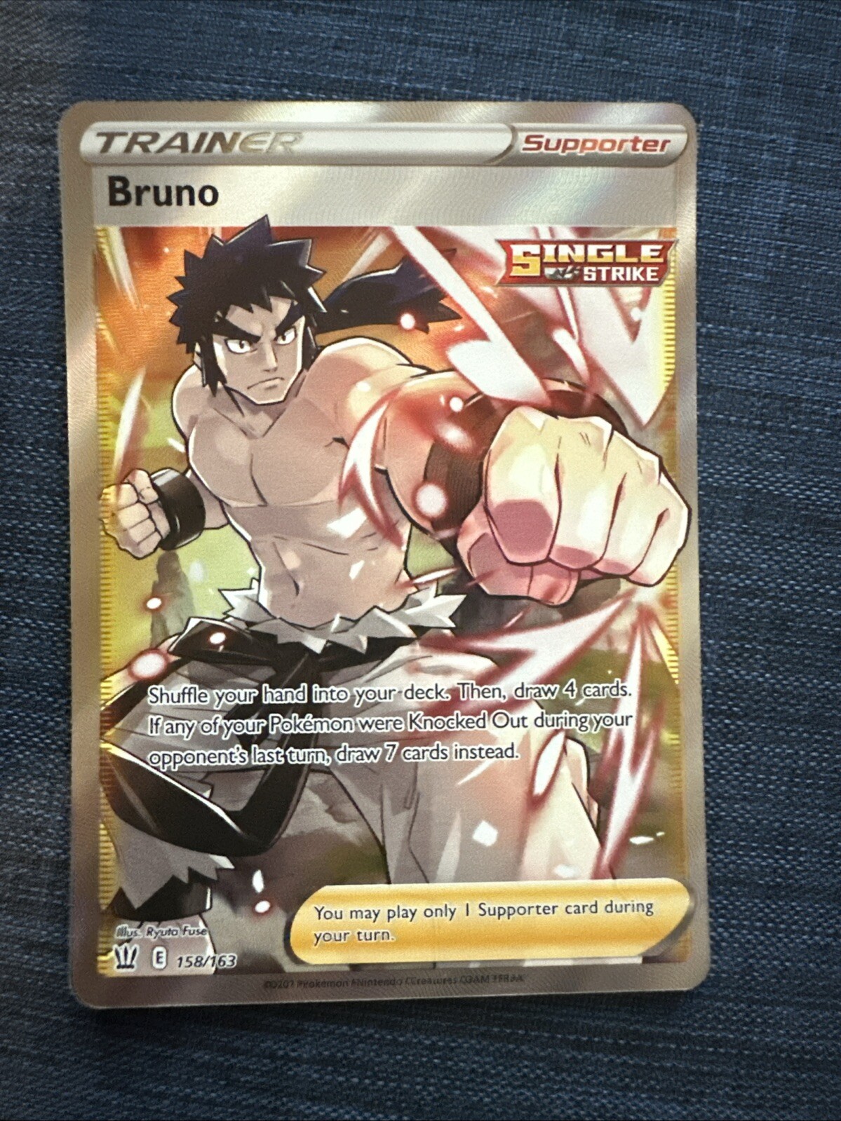 Pokemon -    Bruno - 158/163 - Full Art - Battle Styles - NM/M