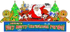 Disney Mickey's Very Merry Christmas Parade Sign Scrapbook Paper Die Cut Piece