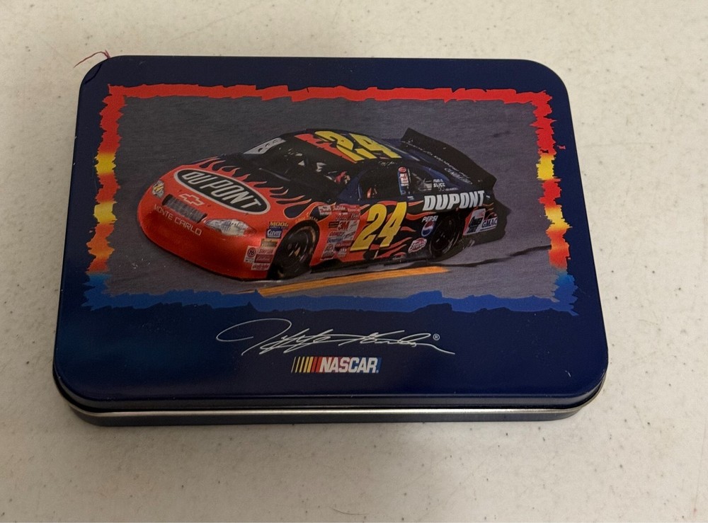 VTG NASCAR 2001 Jeff Gordon Collectible Bicycle Playing Cards With Tin (2 Packs)