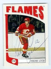 Hakan Loob autographed hockey card (Calgary Flames) 2005 ITG #4