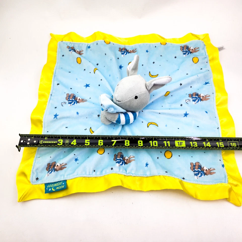 Kid Preferred Goodnight Moon Lovey 2011 Gris Conejo Conejo Vellón Amarillo Satinado b Foto 4 de 4