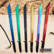 27" Full Tang Ninja Tanto Sword Machete Katana w/ Nylon Sheath Engraved Blade