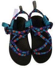 Chaco Kids Size 2 Sandals Hiking Shoe ZX1 Ecotread Break Teal Strap Chacos