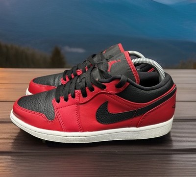 Air Jordan 1 Low Reverse Bred 553558-605 Black Red Banned Men s Size 8 Preowned