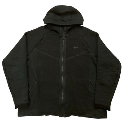 Nike Jacket Mens Size 2XL NSW Tech Pack Full Zip Hoodie Fleece Quilted Black