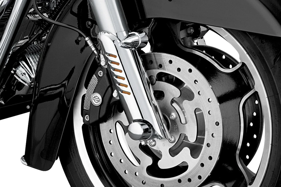 For Harley-Davidson Road King 00-13 Kuryakyn Lower Chrome Leg Deflector Shields Foto 2 de 4