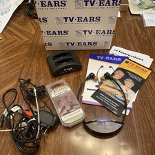 TV EARS Wireless Headphones 2.3Mhz System Charging Base Power Cord Ear Tips 