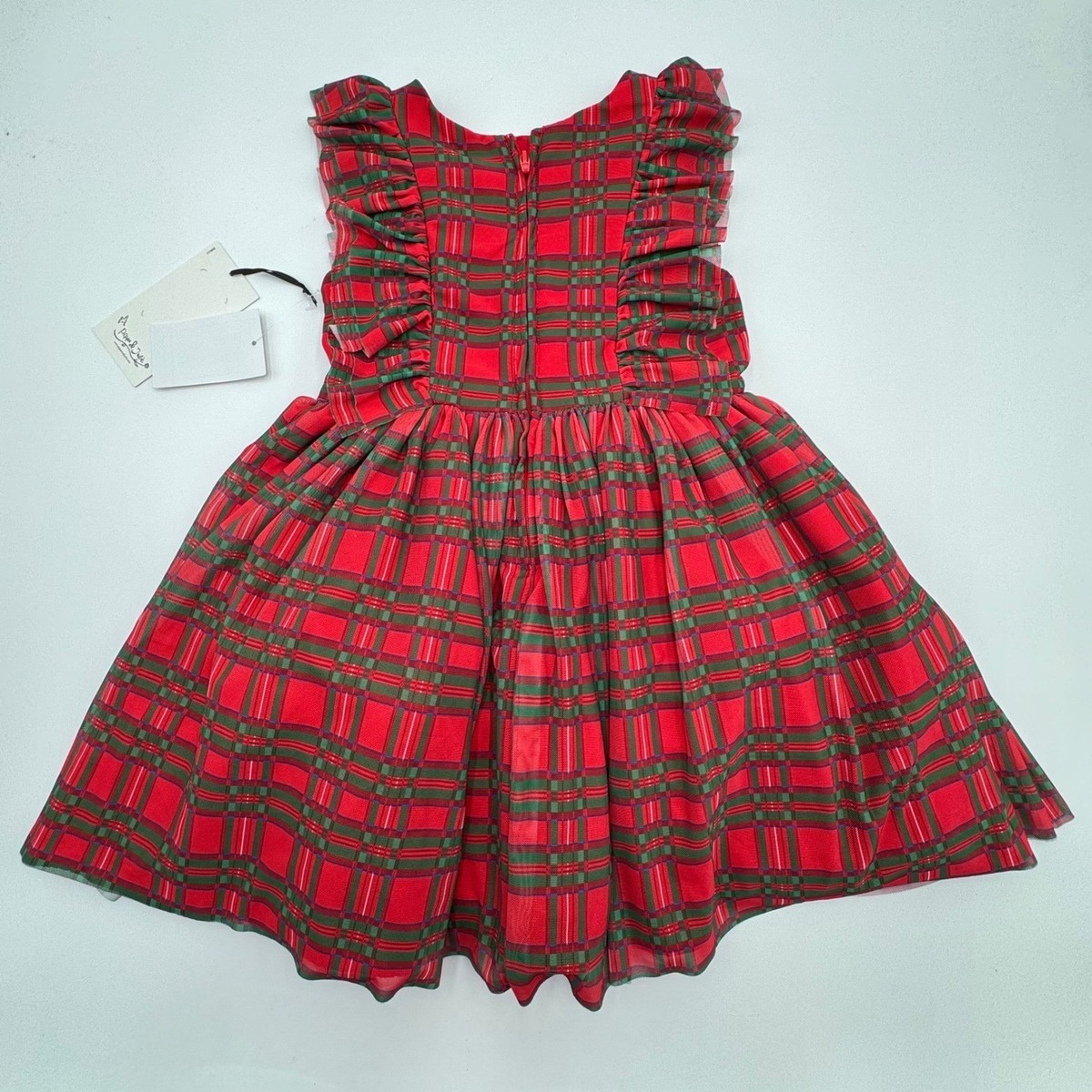 slim fit dress slacks Hannah Christmas Plaid Dress