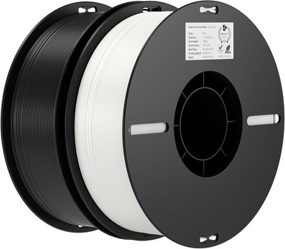 Creality Ender PLA Filament 1,75mm, Schwarz & Weiß, 2er-Pack 1kg Spulen