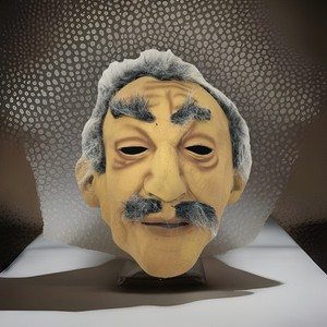 Old Man Mask Hair Mustache Luigi Einstein Mafia Paper Magic Group Halloween GUC