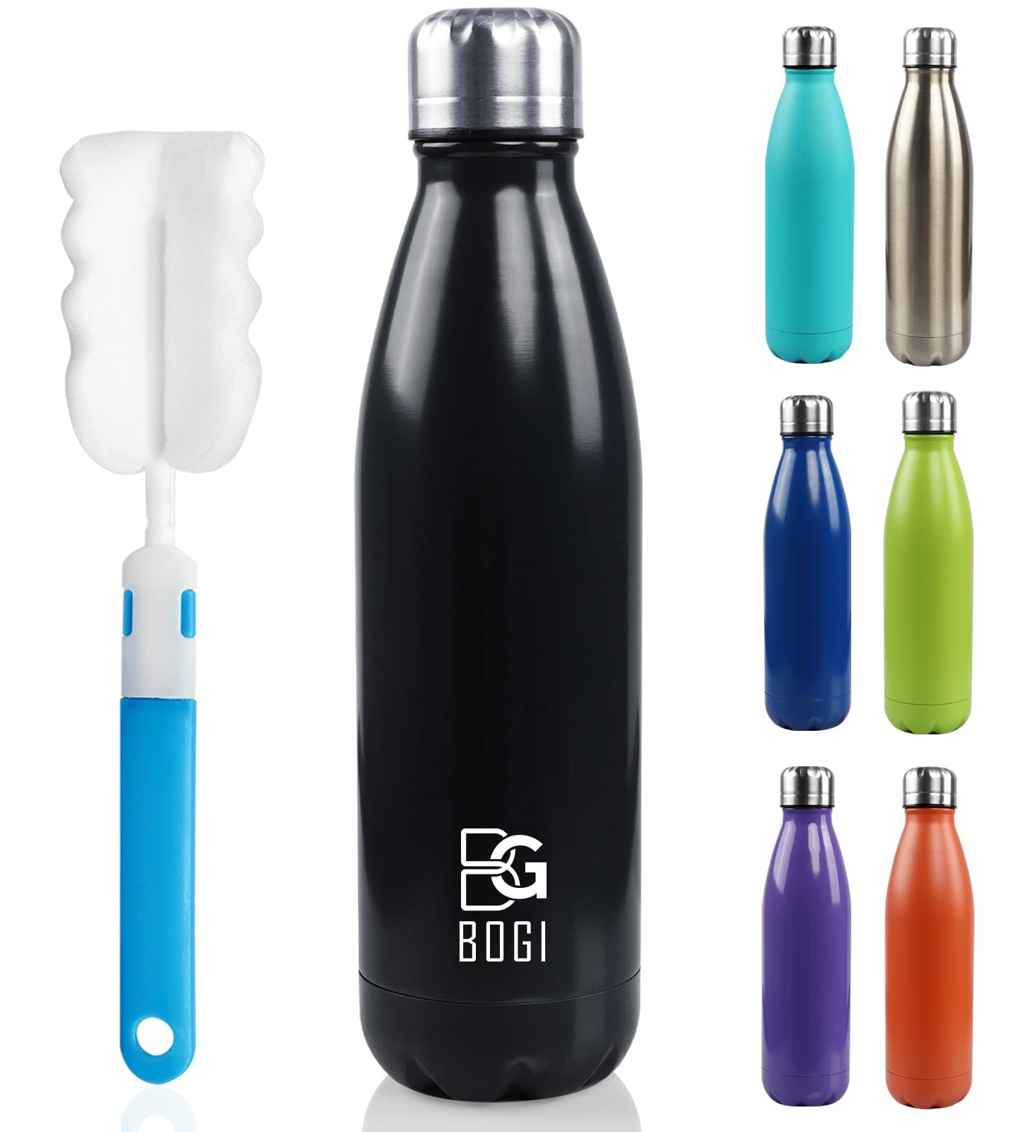 Insulated Stainless Steel Water Bottle 17oz  Leak Proof, BPA