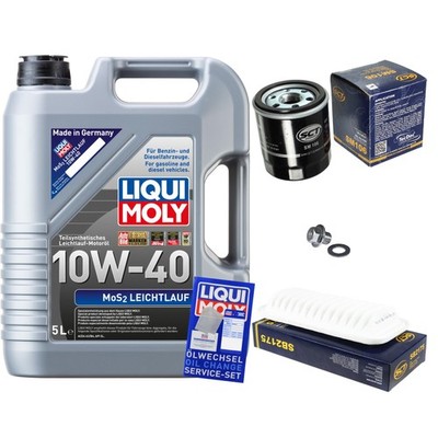 SCT Inspektionspaket 5L Liqui Moly 10W-40 für Toyota Yaris 1.3 1.0