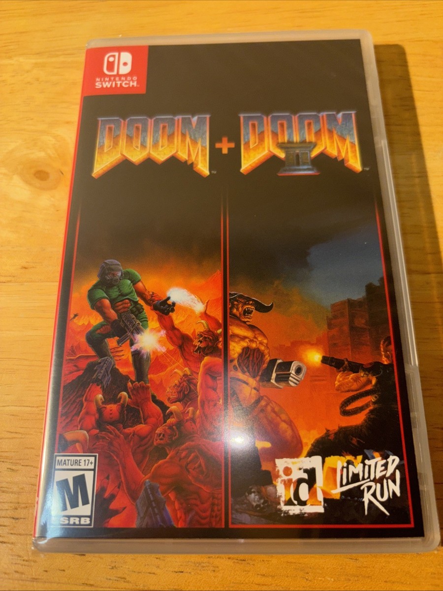 BRAND NEW DOOM + DOOM II 2 LIMITED RUN GAMES SWITCH U.S. M ESRB