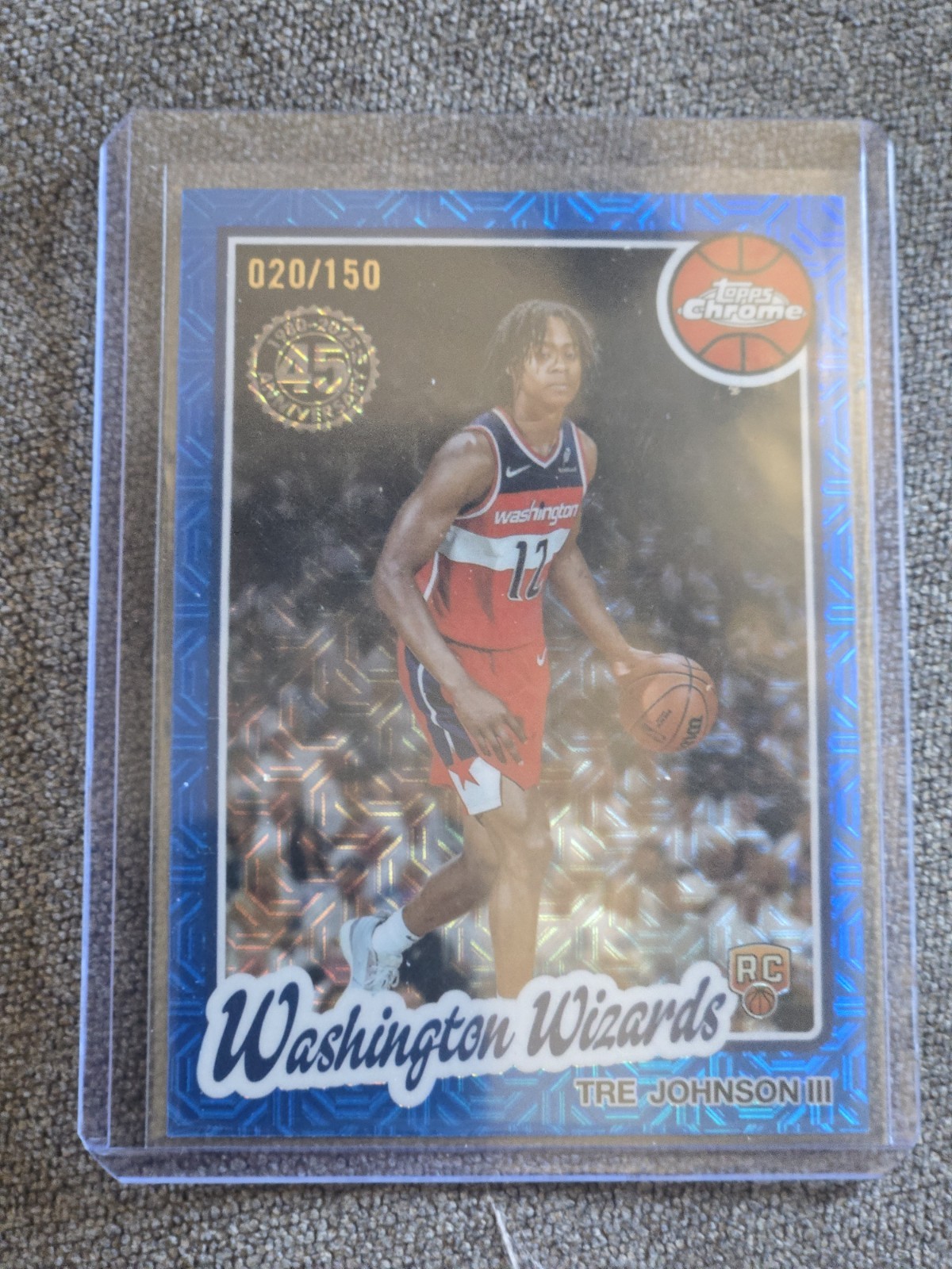 2025-26 Topps Chrome TRE JOHNSON III RC #/150 Silver Pack BLUE MOJO REFRACTOR