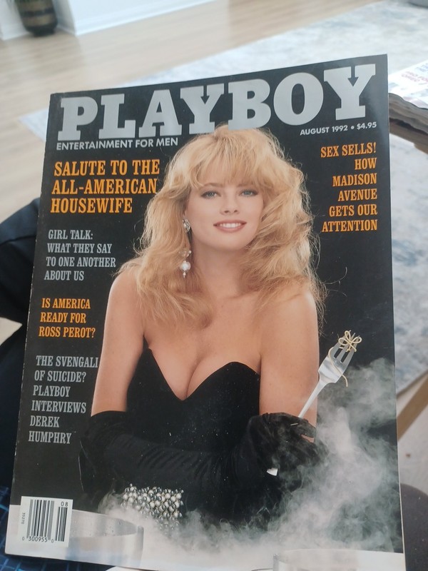 Vintage Collector Issue Of Playboy August 1992 All American Housewife.