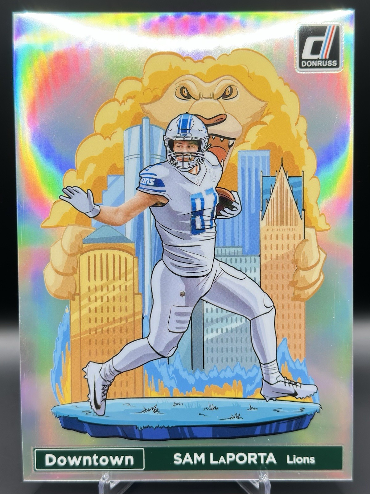 2024 Panini Donruss Sam Laporta Oversized Downtown #6 (Lions)