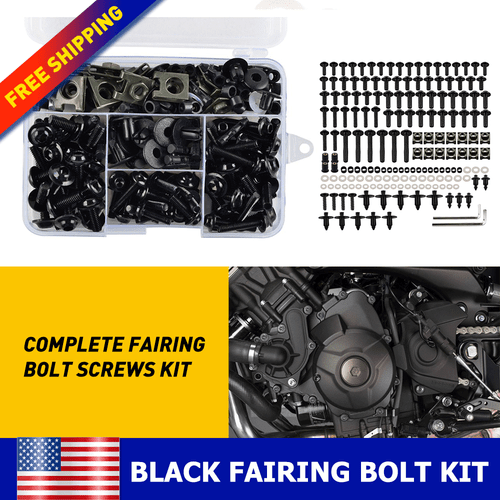 For Universal Motorcycle Complete Fairing Bolt Kit Body Screw Set Parts