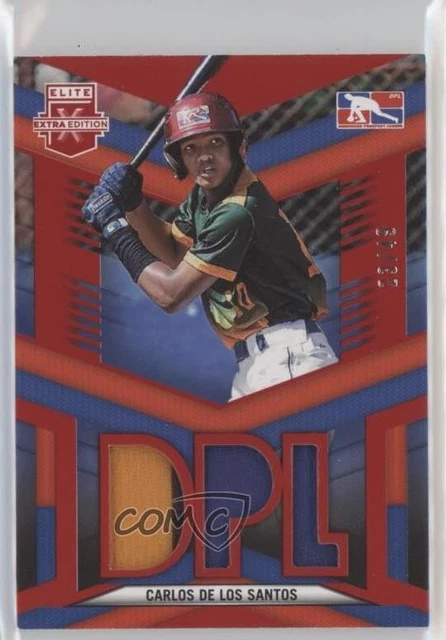 2023 Elite Extra Edition DPL Materials Red 23/49 Carlos De Los Santos 0s55