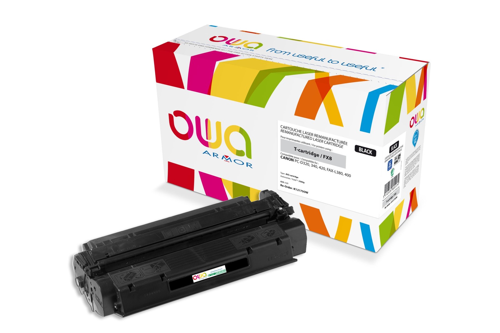 Cartouche toner laser noir Armor Owa K12175OW compatible FX8 haute précision