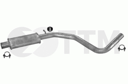 Silencieux d'échappement Fiat Stilo 1.9 D de haute précision mécanique