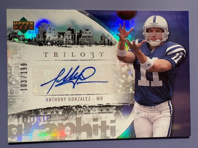 Anthony Gonzalez Upper Deck Trilogy Rookie Graphiti #RGAG Base