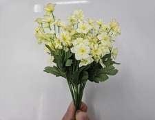 12 pcs Yellow Artificial Spring Flower Picks Crafts Millinery Vintage Hong Kong