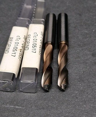 2pc WALTER TITEX Carbide 8.1mm Drill Coolant Th. 140° Resharpened  A3299XPL-8.1