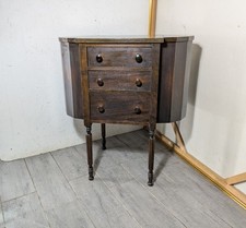 Vintage Martha Washington Mahogany Wood Sewing Cabinet Table