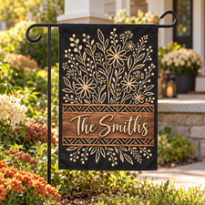 Personalized Garden Flag Custom Family Name Floral Farmhouse Welcome Yard Decor
