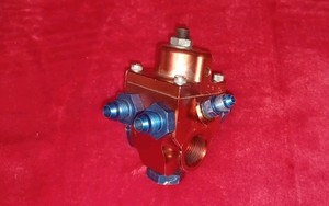 Barry Grant 170023 4-Port Plus Regulator, 5-15PSi, -10AN In, 4}-6AN Out, Mount