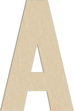 17 Inch Large Wooden Letter A, 1/4 in Thick Big Wood Letter for Wall Decor Craft